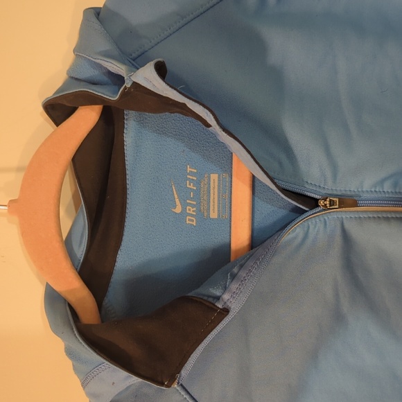 Nike Dri-fit blue running active zip top, reflective, hoodie, Medium, back pocke - Picture 3 of 7
